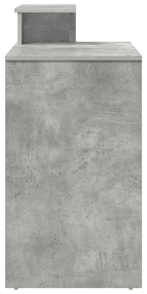 Secretária com Armazenamento Cinza Claro 120,5x44x88,5 cm Madeira Enge