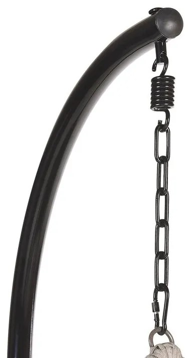 Cadeira suspensa em rattan cinzento com suporte ARSITA Beliani