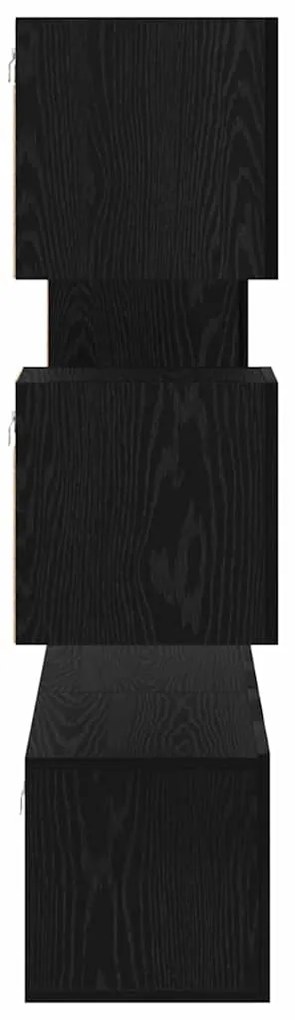 Conjunto de móvel de TV 5 pcs Carvalho preto Madeira processada