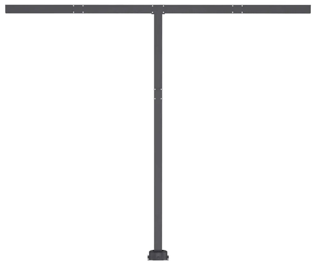Toldo retrátil manual com LED 300x250 cm antracite