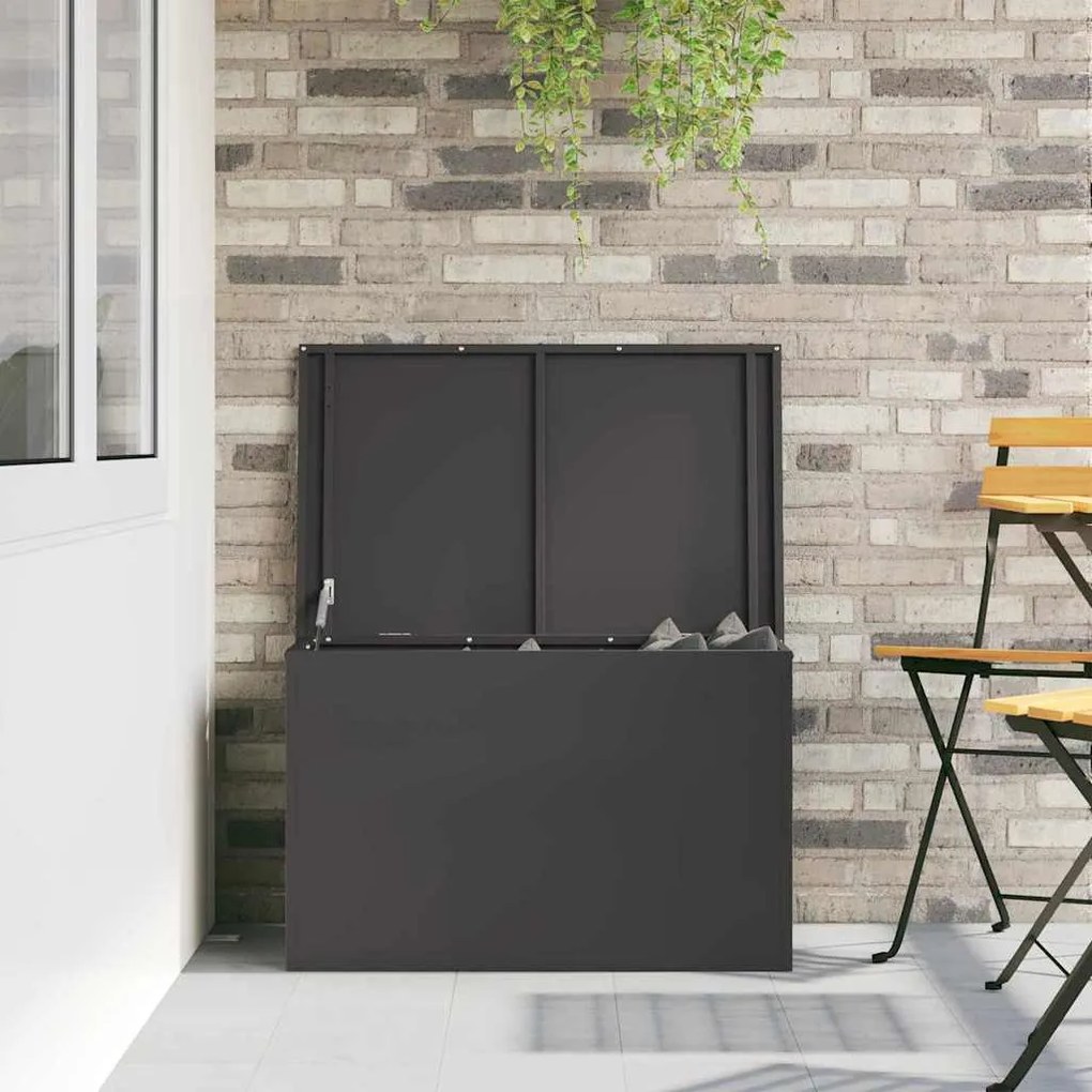 Caixa de Armazenamento Externa Preto 80 x 50.5 x 50 cm