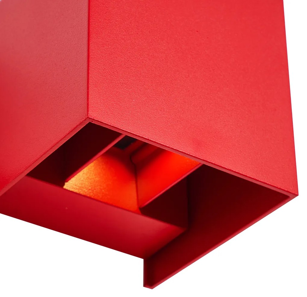 Candeeiro de parede exterior moderno vermelho escuro Incl. LED IP54 - Edwin Moderno