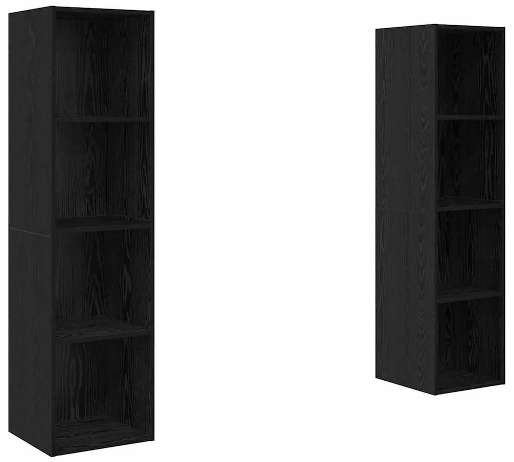 Conjunto de móvel de TV 2 pcs Preto 37 x 37 x 142.5 cm