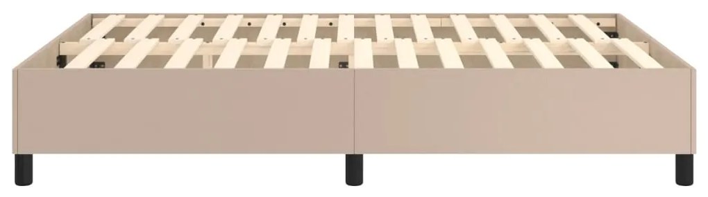 Estrutura de cama 140x200 cm couro artificial cappuccino