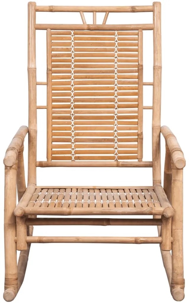 Cadeira de baloiço com almofadão bambu
