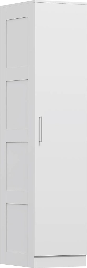 HOMCOM Armário Multifuncional com Barra para Cabides, Prateleira, Porta com Fecho Suave 40 x 52 x 180 cm Branco | Aosom Portugal