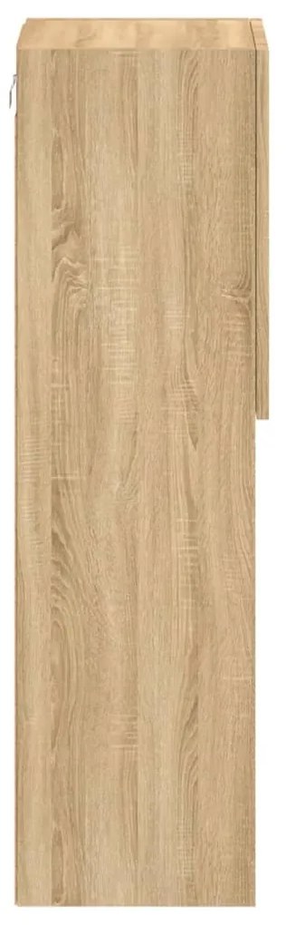 Móvel de TV com luzes LED 30,5x30x102 cm carvalho sonoma