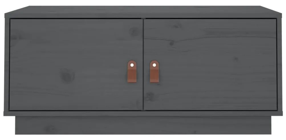 Mesa de centro 80x50x35 cm pinho maciço cinza