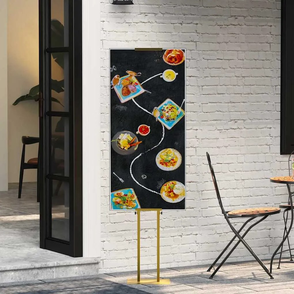 vidaXL Displays de Feira Ouro 30 x 23,5 x 210 cm Aço