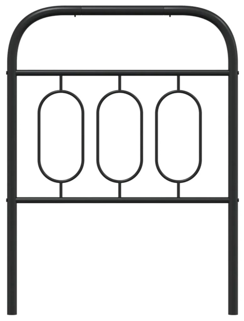 Cabeceira de cama 75 cm metal preto