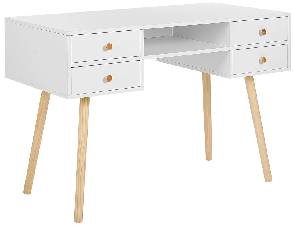 Secretária branca 110 x 55 cm LEVIN Beliani