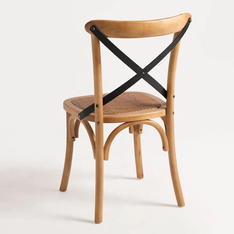 Cadeira Belicci com Assento em Vime - Design Natura