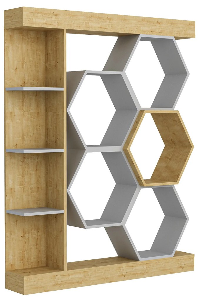 Estante Sueno – Branco Carvalho – 140x29,6x177,4 cm