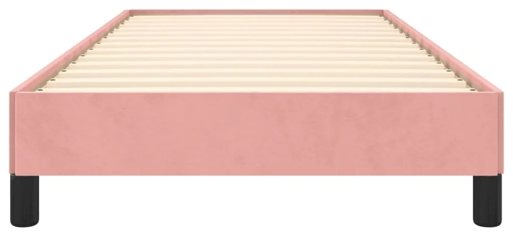 Estrutura de cama 80x200 cm veludo rosa