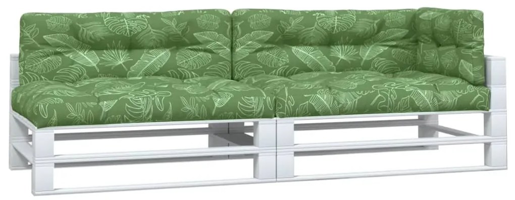 Almofadões p/ paletes 2 pcs tecido padrão de folhas