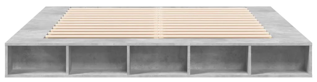 Estrutura de cama 180x200 cm derivados de madeira cinza cimento