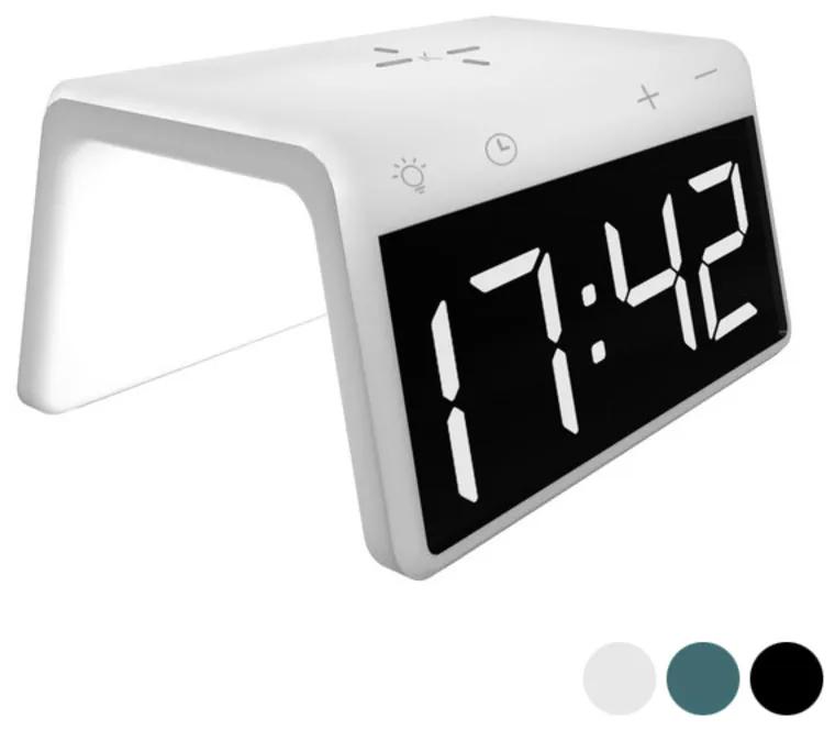 Relógio Despertador com Carregador sem Fios KSIX Qi 10W - Preto