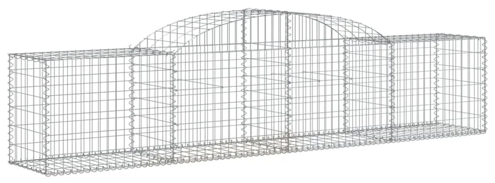 Cestos gabião arqueados 11pcs 300x50x60/80 cm ferro galvanizado
