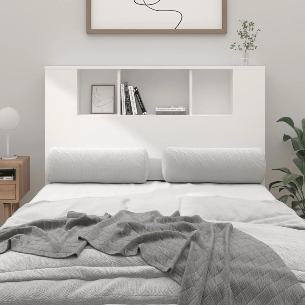 vidaXL Armário de cabeceira 120x18,5x102,5 cm branco
