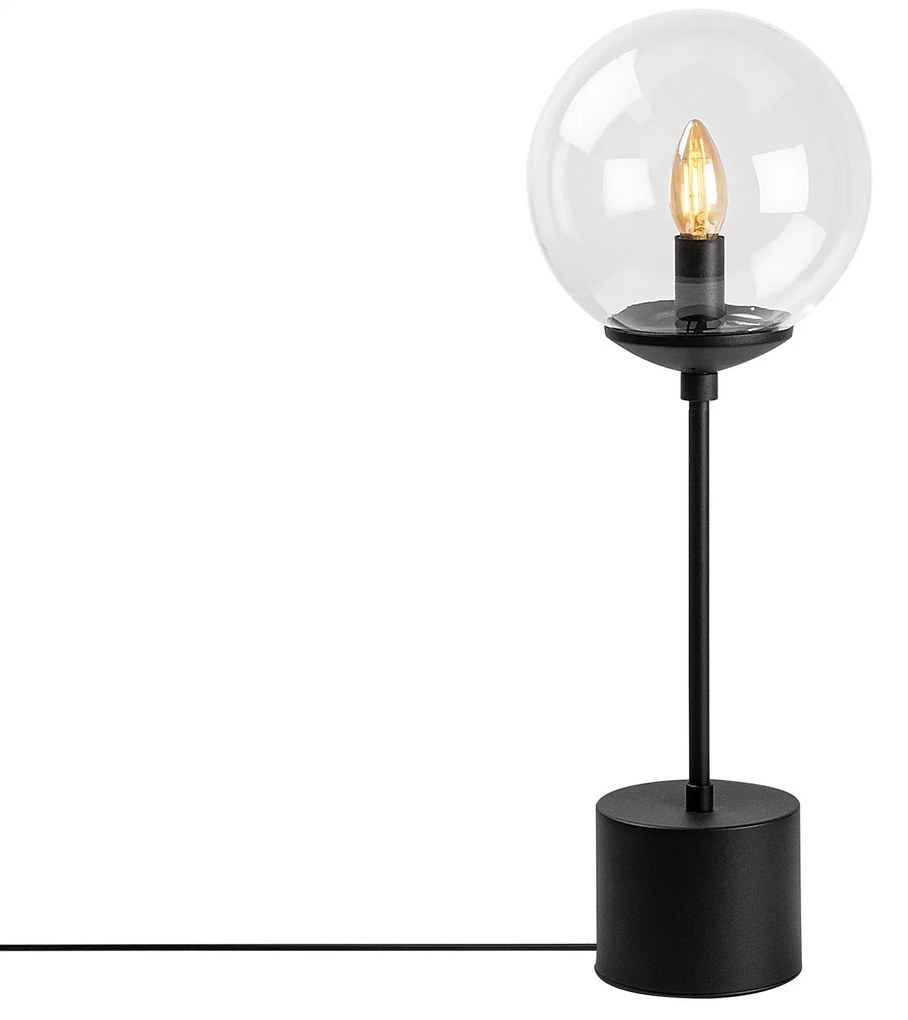 Candeeiro de Mesa Globo – Preto – 20 x 20 x 57 cm