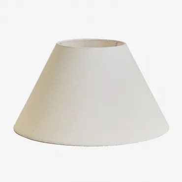 Abajur Em Linho Menorca Branco & Ø55 Cm - Sklum