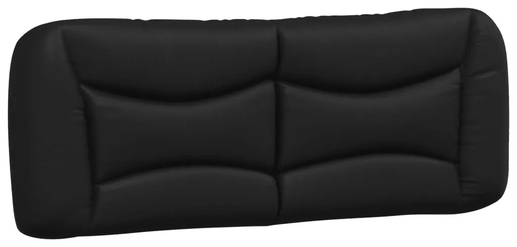 Cama com colchão 140x200 cm couro artificial preto e branco