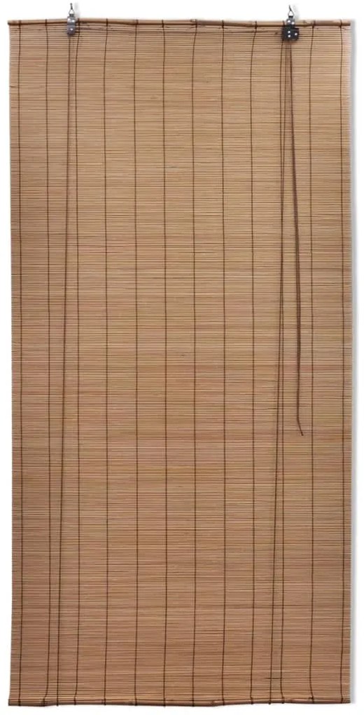 Estores de rolo 2 pcs 80 x 160 cm bambu castanho