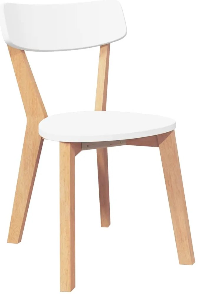 Cadeiras de jantar 2 pcs madeira de seringueira maciça