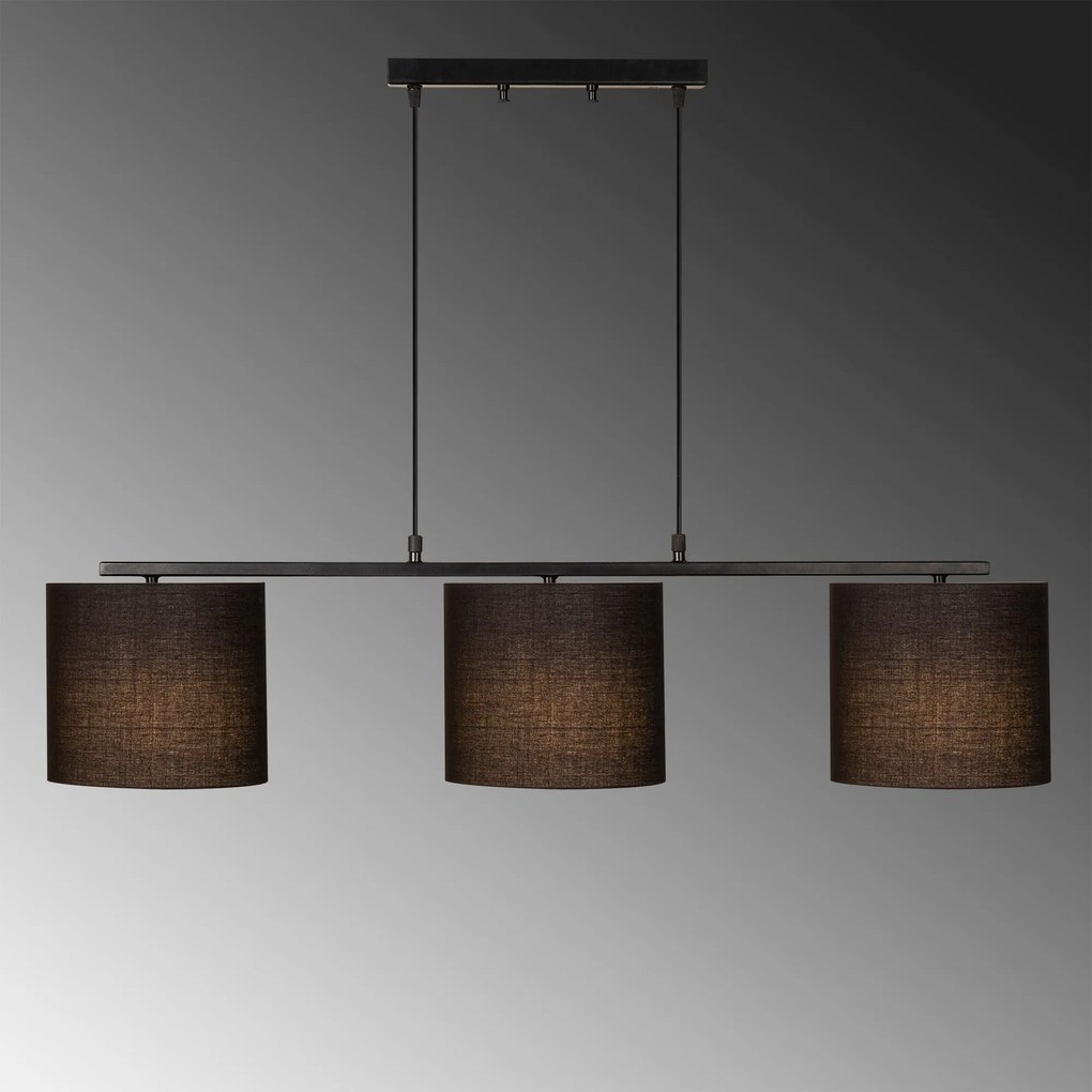 Candeeiro de Teto Valiz – Preto – 110 x 20 cm