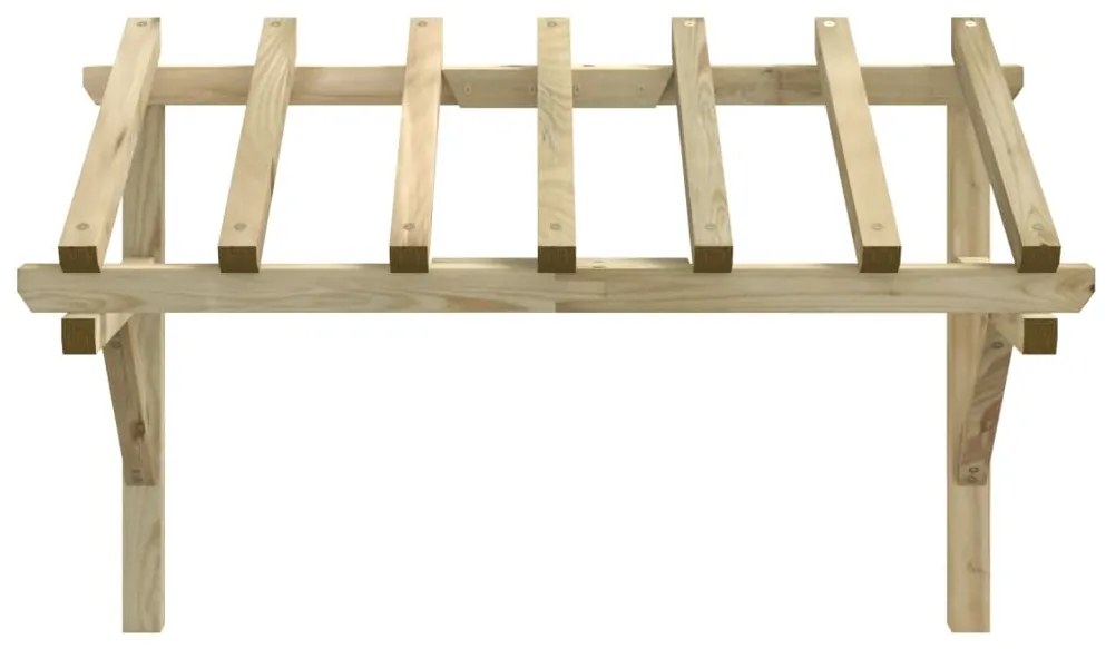 Toldo para porta 200x100x100 cm madeira de pinho maciça