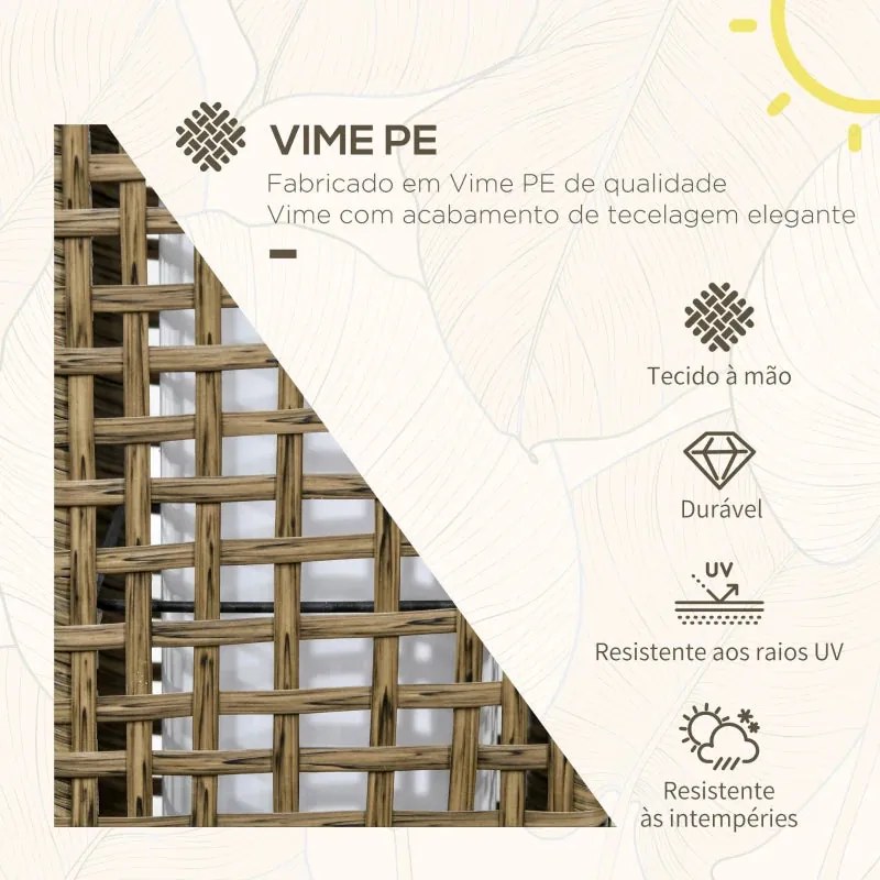 Candeeiro Solar Pascal em Vime com LED - Design Natura