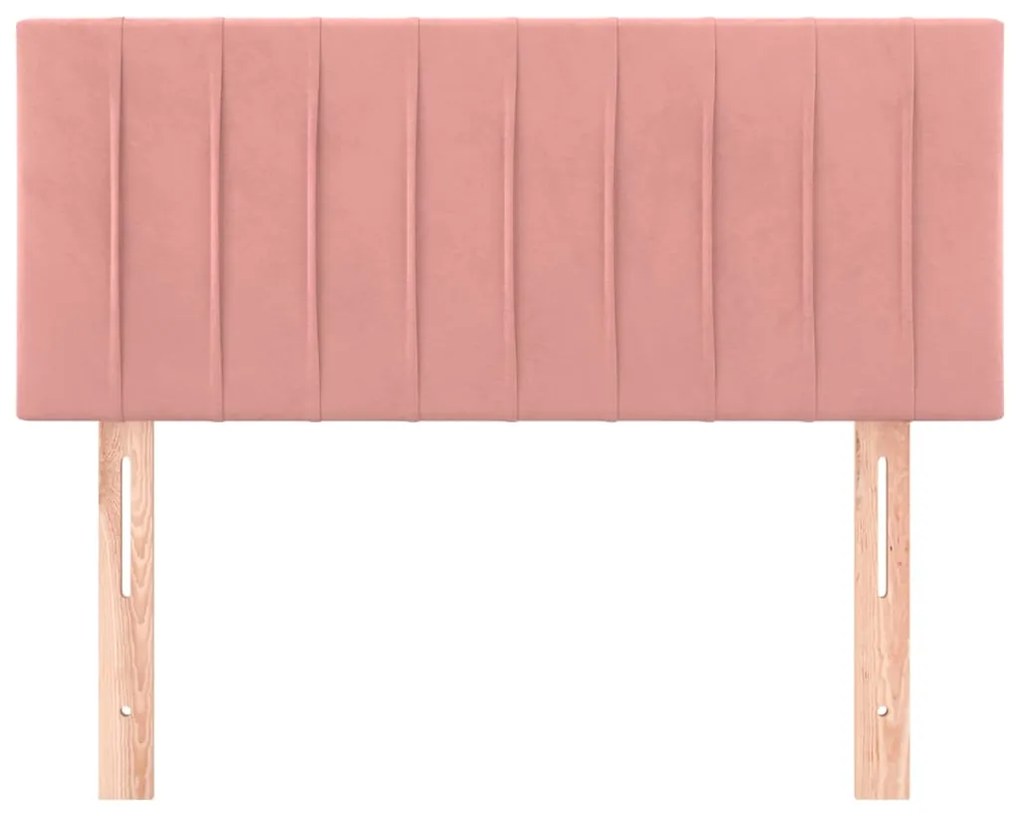 Cabeceira de cama veludo 90x5x78/88 cm rosa