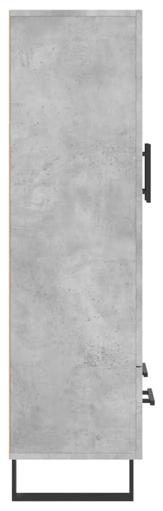Aparador alto 69,5x31x115 cm derivados de madeira cinza-cimento