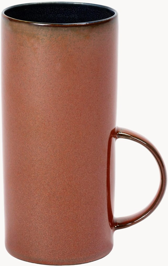 Chávenas de chá com esmalte reativo Terres de rêves, conjunto de 8