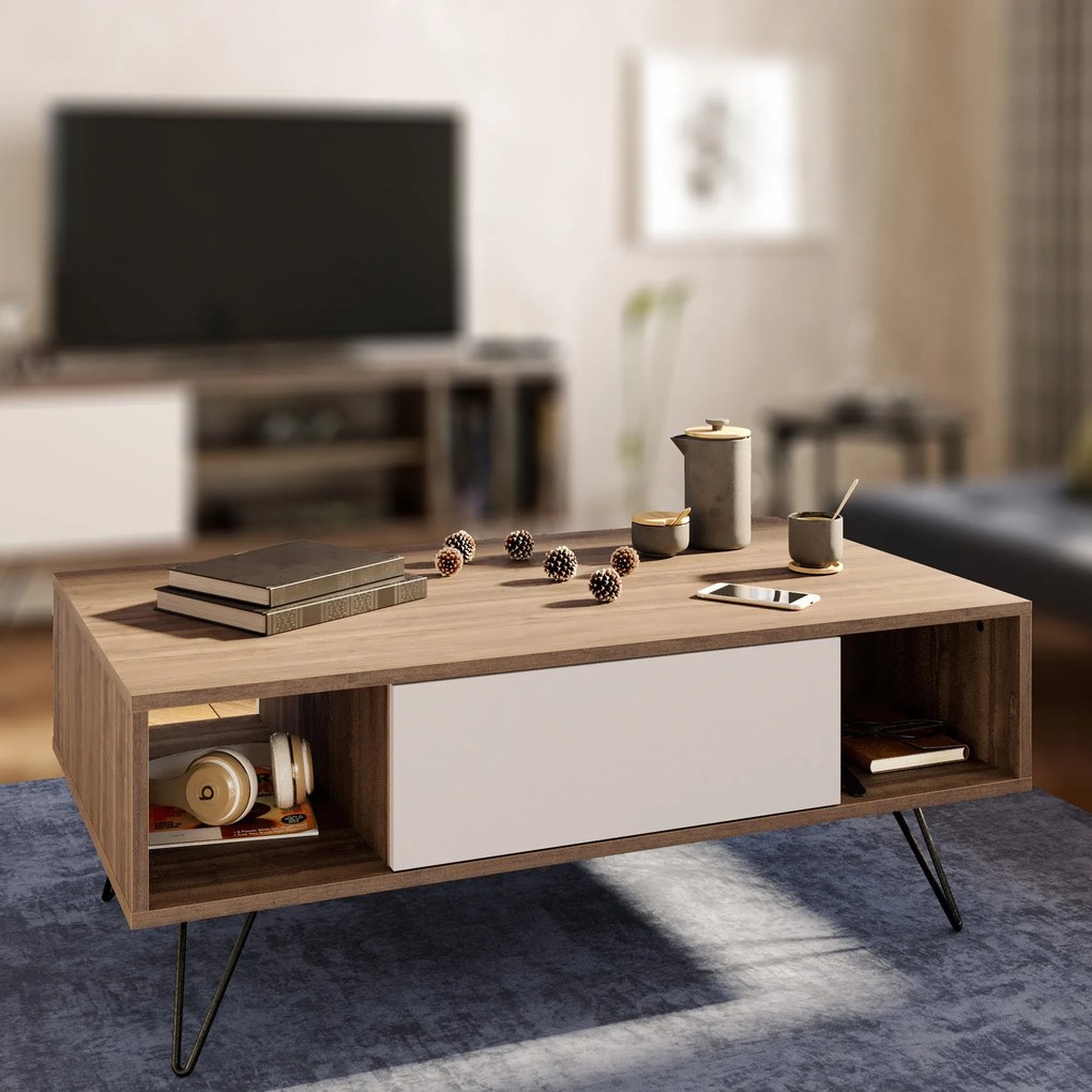 Mesa de Centro Mistico – Nogueira Branca – 120x45,6x60 cm