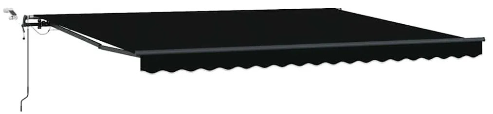 Toldo Retrátil Automático vidaXL com LED Preto 450x300 cm