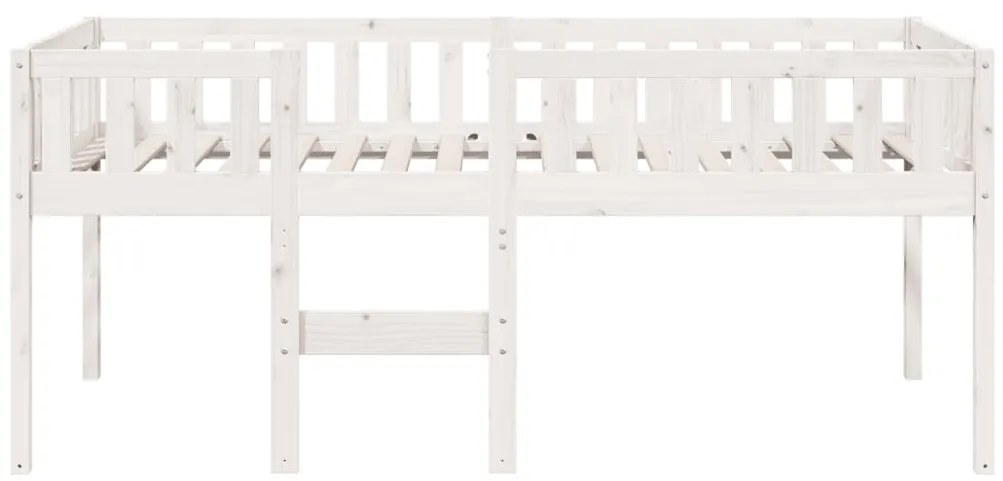 Cama de criança sem colchão 75x190 cm pinho maciço branco