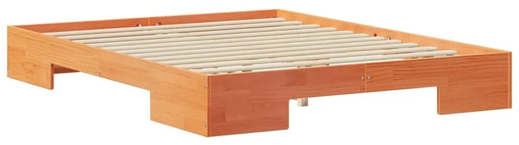 Estrutura de cama de chão Castanho 140 x 200 cm