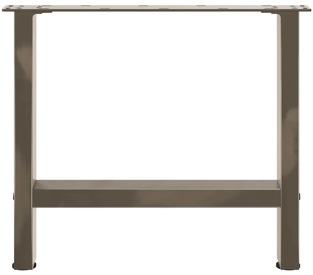Pés para mesa de centro em aço natural, 2 peças, 60x (42-43) cm, aço