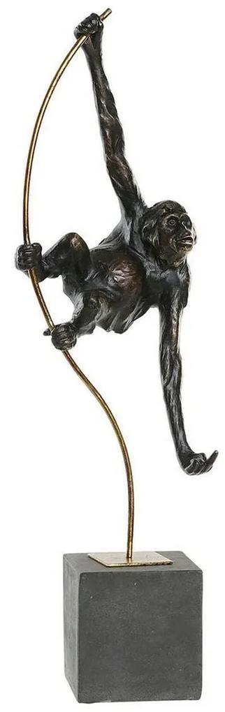 Figura Decorativa DKD Home Decor Metal Resina Macaco (18 x 11 x 59 cm)