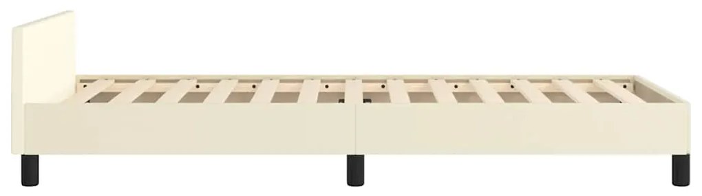 Estrutura cama c/ cabeceira sem colchão 90x200 cm creme
