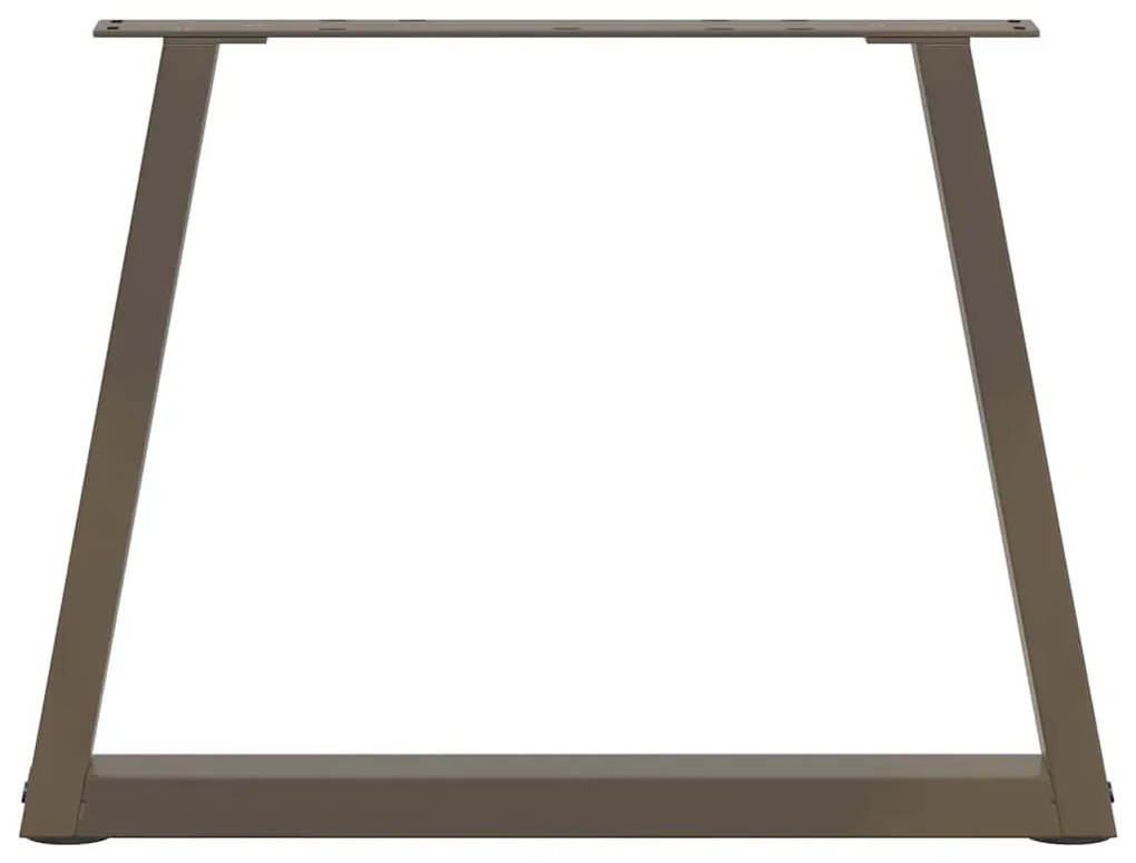 Pés para mesa de centro em formato de V, 2 peças, aço natural, 50x(42-