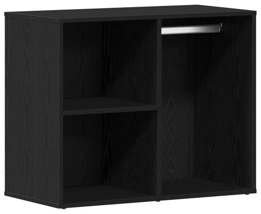 Mesa de Maquiagem com 2 Armários Carvalho Preto Madeira Engenheirada