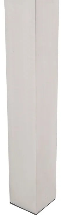 Mesa de refeições em inox e painéis de granito preto flameado 220 x 100 cm GROSSETO Beliani