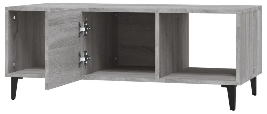 Mesa de centro 102x50x40cm derivados de madeira cinzento sonoma