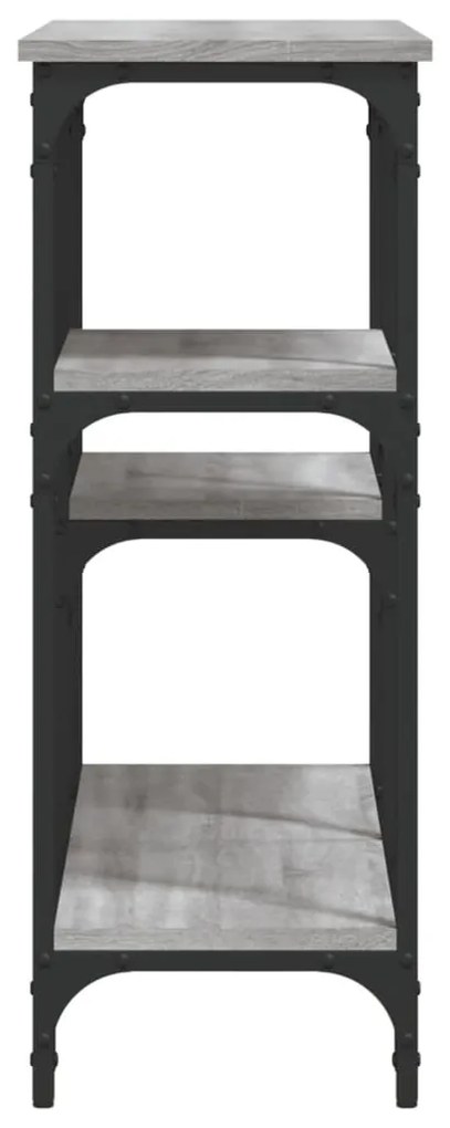 Mesa consola 102x29x75 cm derivados de madeira cinzento sonoma