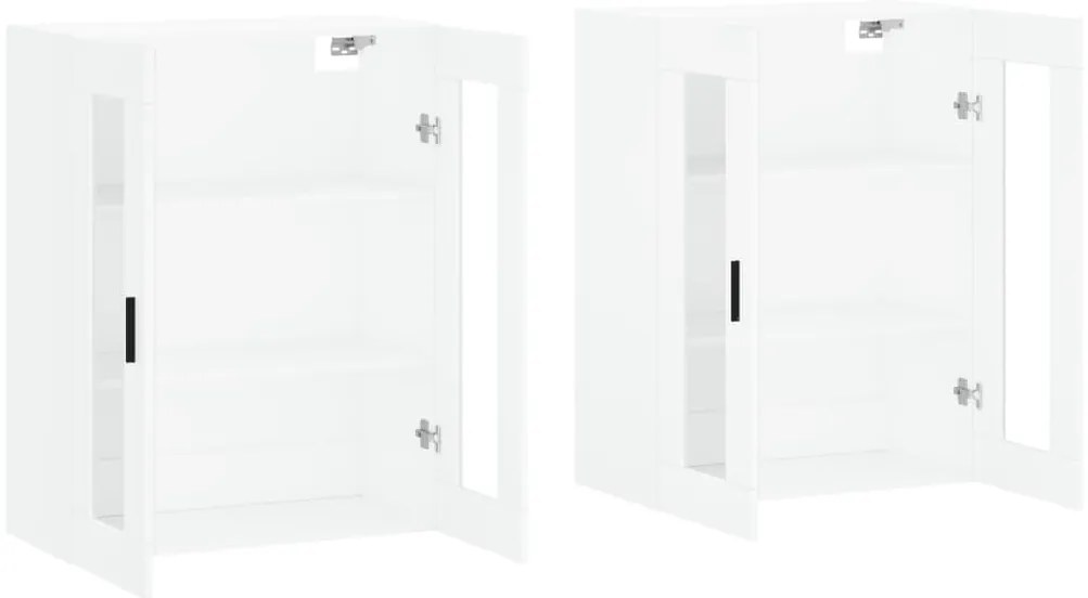 Móveis de parede 2 pcs derivados de madeira branco