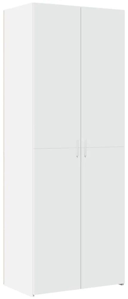 Armário de arrumação 70x42,5x225 cm derivados de madeira branco