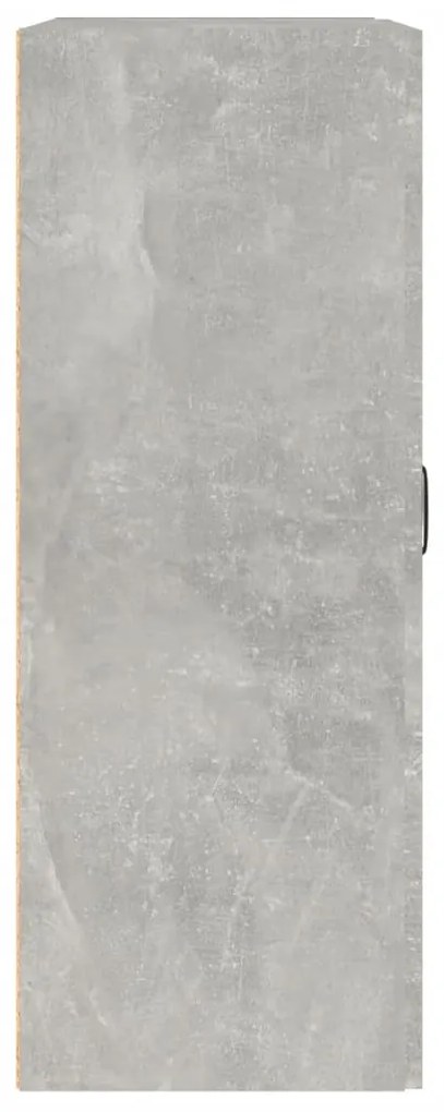 Armário de parede suspenso 69,5x32,5x90 cm cinzento cimento