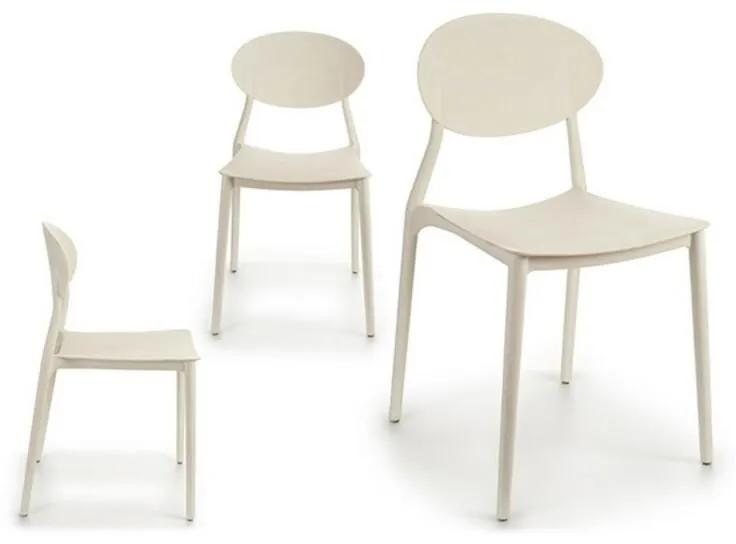 Cadeira de Sala de Jantar Plástico Branca (41 x 81 x 49 cm)